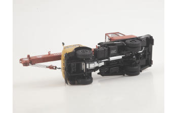 Автокран КС-3577 (500А), бежевый / красный