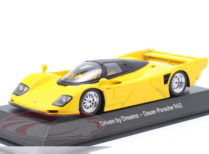 DAUER-PORSCHE 962 Jochen Dauer-75 Years Porsche - Driven by Dreams, yellow / black 
