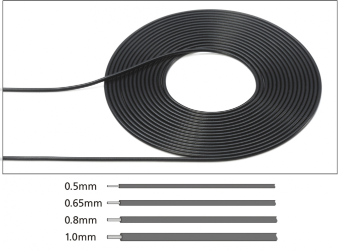 Кабель 1мм / Cable (Outer Diameter 1.0mm, Black)