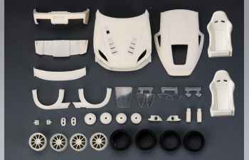 Конверсионный набор Spoon Honda S2000 для моделей T S2000 Detail-up Sets (Resin+PE+Decals+Metal parts)