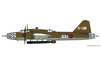 Сборная модель MITSUBISHI Ki67 Type 4 Peggy Bomber Military Airplane 1941
