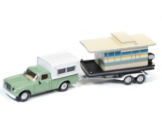 STUDEBAKER Pickup Truck with Houseboat Limited Edition (1960), light green/white