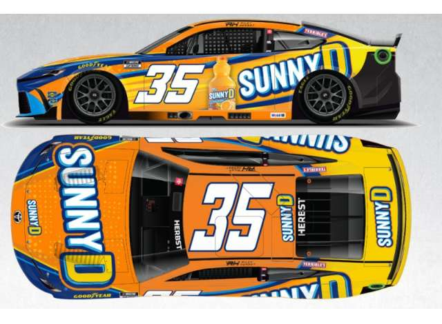 Toyota Camry XSE #35 Riley Herbst *SUNNYD*, orange/blue/white 2025