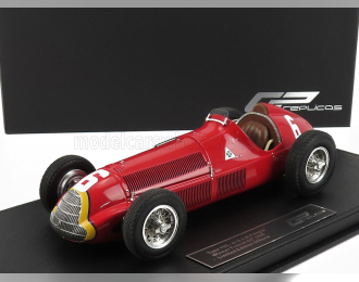 ALFA ROMEO F1 158 Scuderia Alfa Romeo Spa N6 Winner French Gp (1950) Juan Manuel Fangio - Con Vetrina - With Showcase, Red