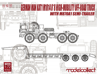 Сборная модель German MAN KAT1 M1014 8*8 High-Mobility Off-Road Truck