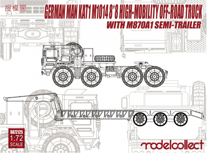 Сборная модель German MAN KAT1 M1014 8*8 High-Mobility Off-Road Truck