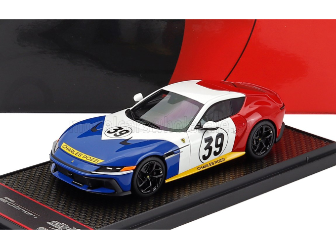 FERRARI 12cilindri V12 830cv 2024 - Tribute 365 Gtb/4 Daytona Team Charles Pozzi №39 24h Le Mans (1972), Blue White Red