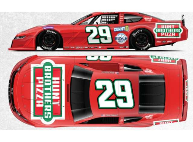 Chevrolet Late Model #29 Kevin Harvick *Hunt Brothers Pizza*, red/white/green 2025