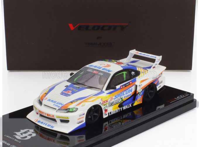 NISSAN Silvia (s15) Lb Super Silhouette №555 Formula Drift Japan (2023), White Blue Yellow