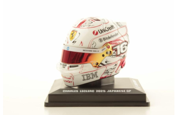 MINI HELMET C. Leclerc #16 Scuderia Ferrari 4th Japan GP Formula 1 (2025)