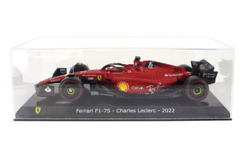 FERRARI F1-75 Scuderia Ferrari №16 Season (2022) Charles Leclerc - Con Vetrina - With Showcase, Red Black