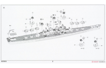 Сборная модель USS WORCESTER CL-144 CRUISER