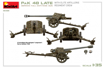 Сборная модель Military Pak 40 Late German 7.5cm Anti-tank Gun