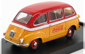 FIAT 600D MULTIPLA COCA-COLA OLIMPIADI ROMA (1960), ORANGE RED WHITE