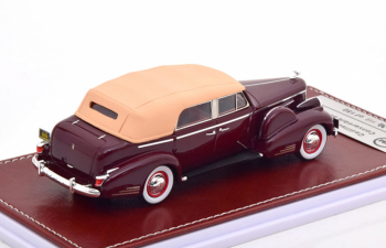 CADILLAC V16 Series 90 Convertible Sedan 1938 Maroon