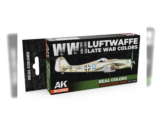 Набор лаковых красок, цветa Люфтваффе конца Второй мировой войны / Luftwaffe WWII Late War Colors Set