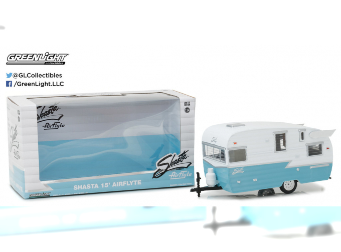 Прицеп-кемпер Shasta Airflyte 1961 белый с голубым