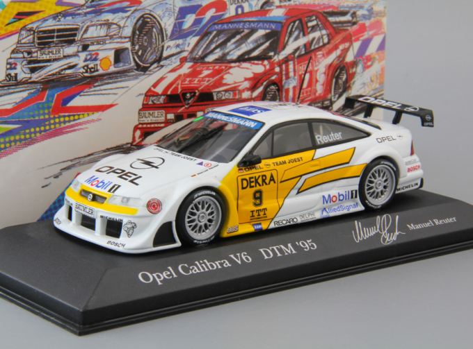 OPEL Calibra V6 4x4 DTM Team Joest M. Reuter #9 (1995), white / yellow