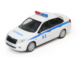 LADA Granta Полиция, white / blue