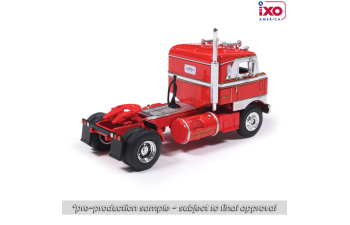 KENWORTH Bullnose with vintage chrome trailer (1950), red and white