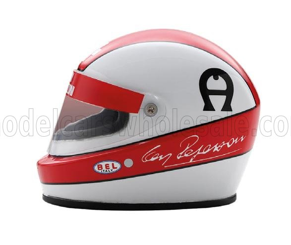 HELMET F1 Casco Helmet Clay Regazzoni 312 B3 Team Ferrari Season (1974), White Red