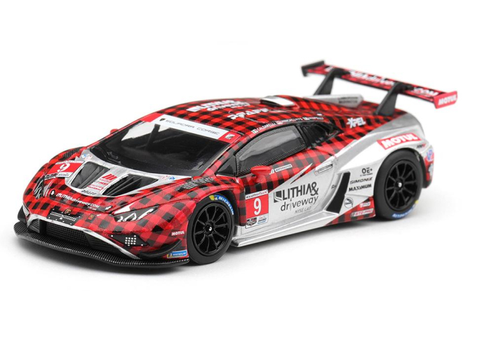 Lamborghini Huracan GT3 EVO2 #9 Pfaff Motorsports Weathertech GTD Pro (2025), red / silver