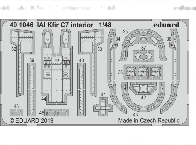 Набор фототравления IAI Kfir C7 интерьер