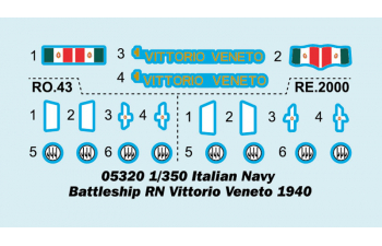 Сборная модель RN Vittorio Veneto Italian Navy Battleship