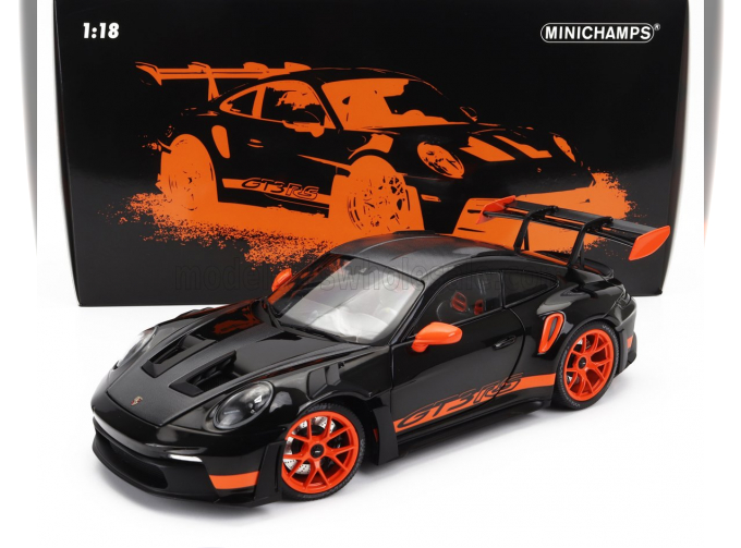 PORSCHE 911 992 Gt3 Rs Coupe (2022) - Orange Rims, Black Orange