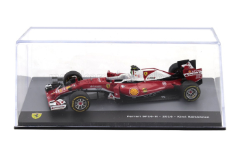 FERRARI F1 Sf16-h №7 Season (2016) Kimi Raikkonen - Con Vetrina - With Showcase, Red White