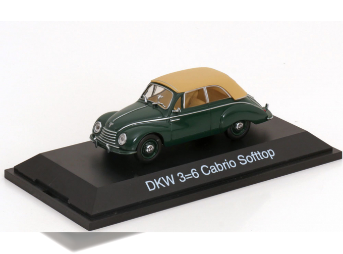 DKW 3=6 Convertible Softtop, dark green creme