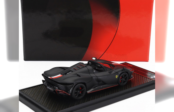 FERRARI Daytona Sp3 Serie Icona Open Roof Principato Di Monaco Livery №16 Personal Car Charles Leclerc (2022), Matt Black