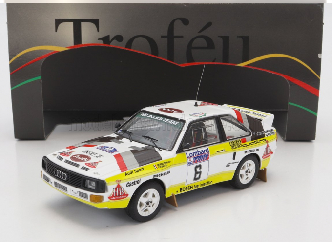 AUDI Quattro Sport Team Hb №6 Rally Rac Lombard (1984) M.Mouton - F.Pons, White Yellow Brown