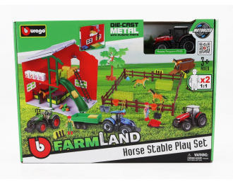 MASSEY FERGUSON Set Farm Horse Stable Play 8740s Tractor (2016), Red