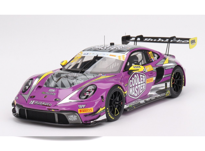 PORSCHE 911 992 Gt3 R Team Hubauto Racing №27 Fia Gt World Cup Macau Grand Prix (2023) Kevin Estre, Purple