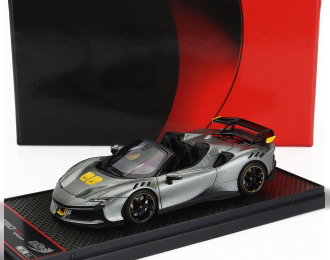 FERRARI Sf90 Xx Stradale Spider (2024), Grigio Competizione - Grey Yellow Black