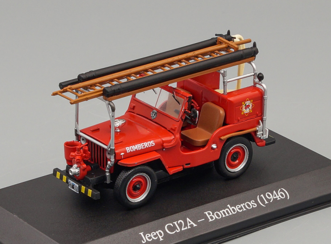 Jeep CJ2A 1946 Bomberos, red