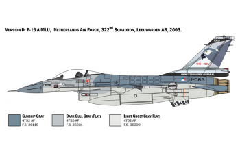 Сборная модель Американский истребитель Lockheed Martin F-16A Fighting Falcon