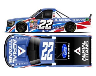 Ford F-150 #22 Josh Reaume *Aerial Titans*, white/blue/red 2026