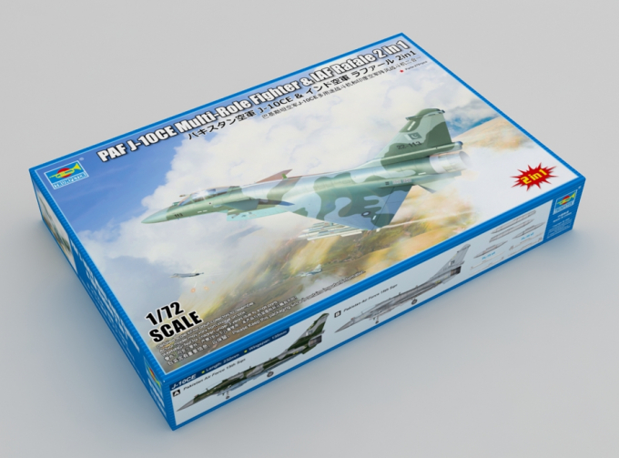 Сборная модель многоцелевой истребитель ВВС Филиппин J-10CE и израильский Rafale 2 в 1