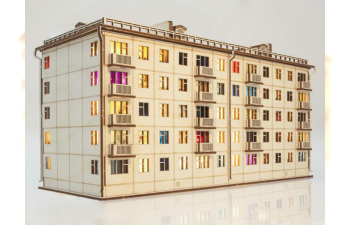 Сборная модель Хрущёвка пятиэтажный дом