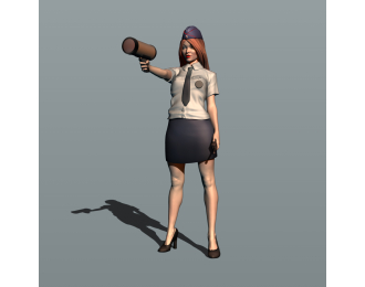 Фигура Старший Лейтенант Назарова (масштаб 1:24), окрашенная