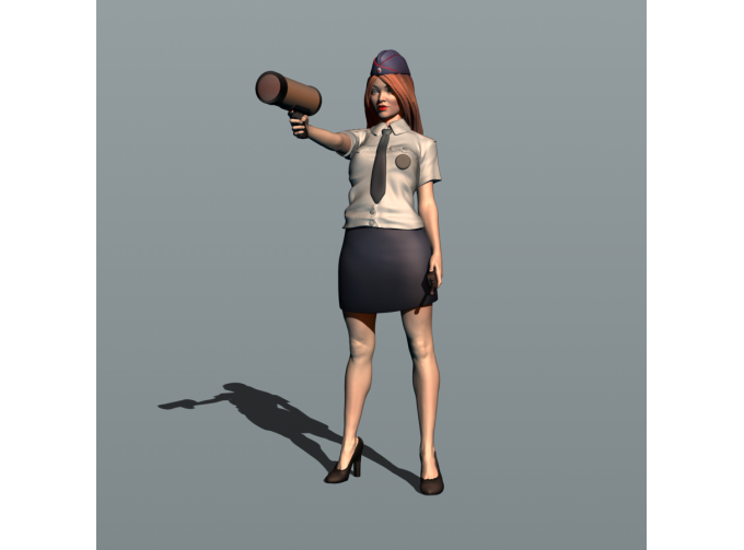 Фигура Старший Лейтенант Назарова (масштаб 1:24), окрашенная