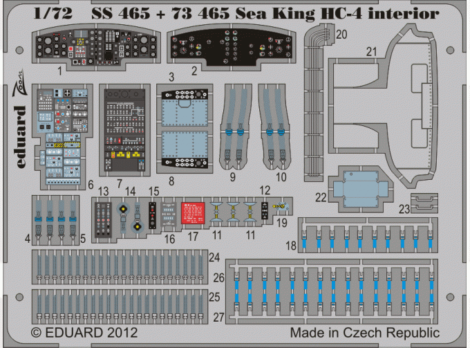 Цветное фототравление для Sea King HC-4 interior S. A.