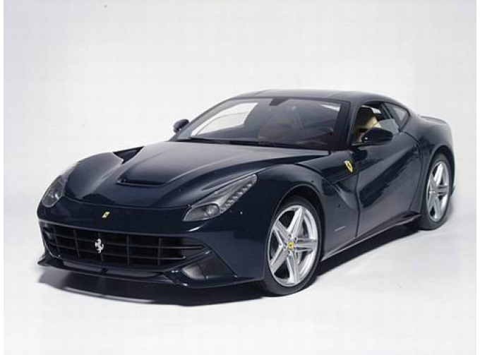 FERRARI F12 Berlinetta Blu Pozzi 2012, темно-синий мет с бежевым интерьером