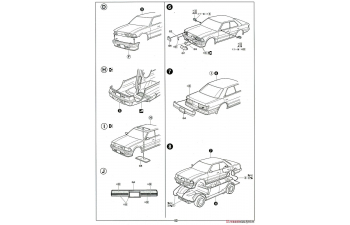 Сборная модель Toyota Crown 4Door H.T. 2000 Royal Saloon Super Charger