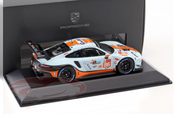 PORSCHE 911 (991) RSR #86 WEC SuperSeason 2018/2019 Gulf Racing, blue / orange