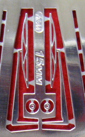 Фототравление Дворники 15мм, блестящий никель