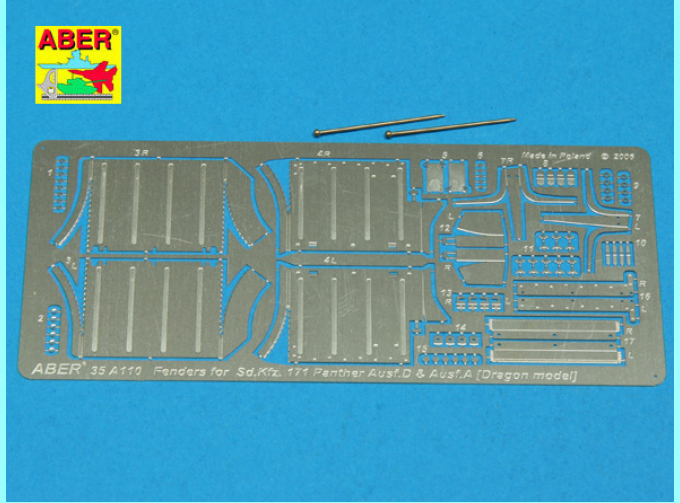 GERMAN MEDIUM TANK Front fenders for Panther Ausf.A/D