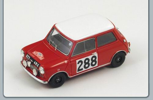MORRIS COOPER №288 3rd Rally Monte-Carlo (R.Aaltonen - T.Ambrose) 1963, red